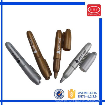 High Quality Promotional Mini Metallic Marker Pen with Ring Hole